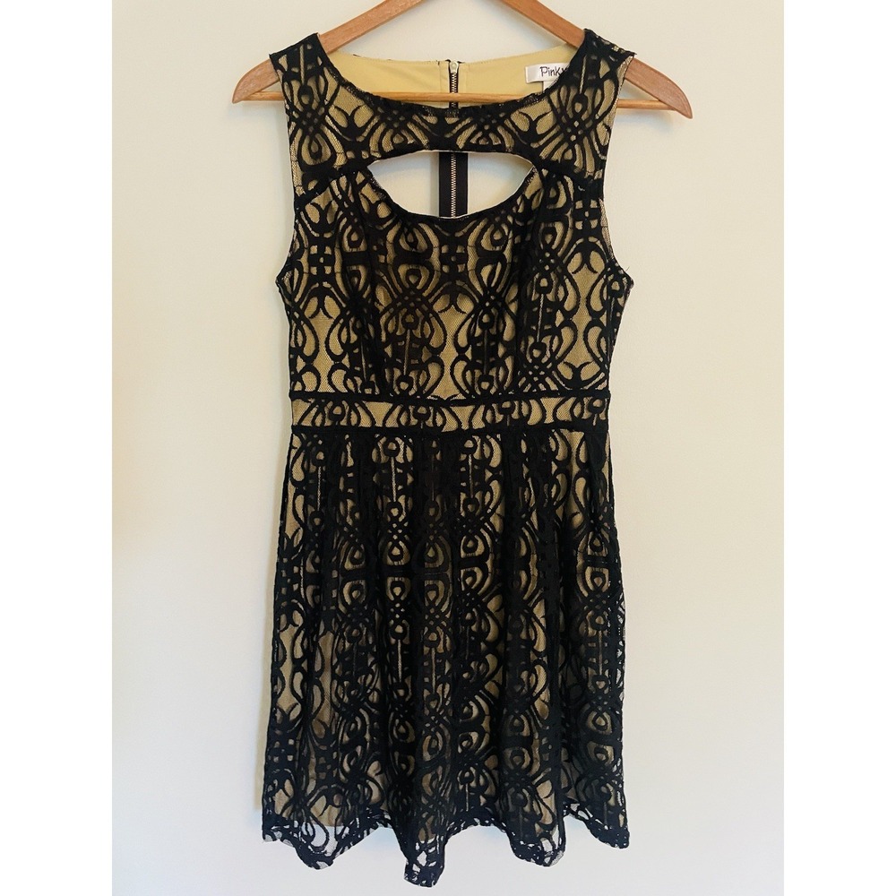 Pinky Black Lace Mini Dress. Size Small.‎ Romantic. Cocktail. Formal.